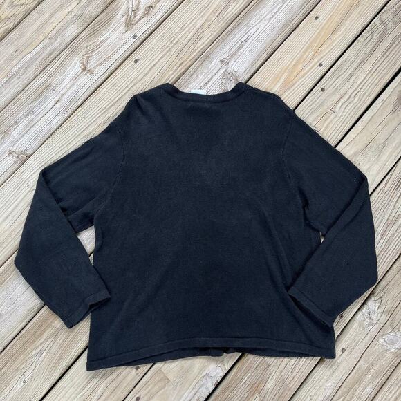 B.P. Design Women's Vintage Holiday Sweater Poinsettia Embroidered Size XL - Picture 2 of 10